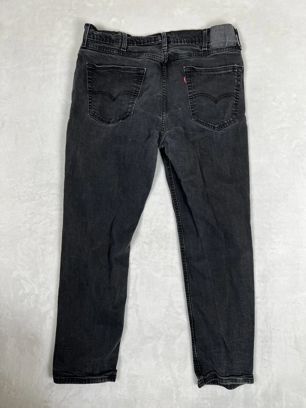 Levis 541 Jeans Mens 36x30 Black Tapered Flex Denim Faded Retro Vintage READ